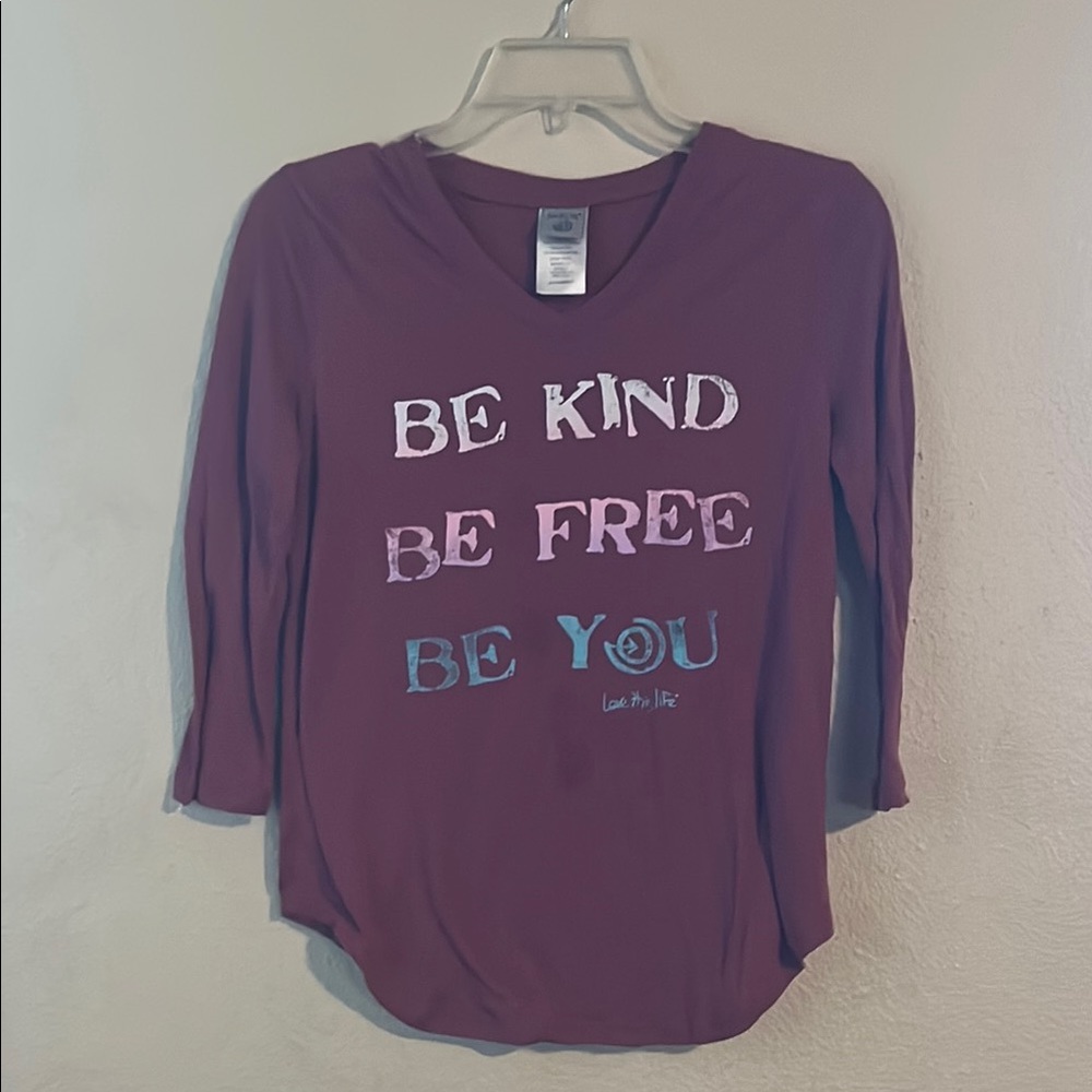 Be Kind Be Free Be You Graphic Women's Top Small